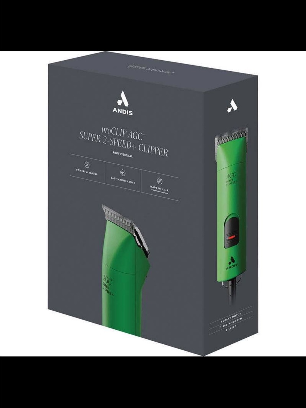 Andis ProCLIP AGC Super 2-Speed+ Clipper — Green Finish